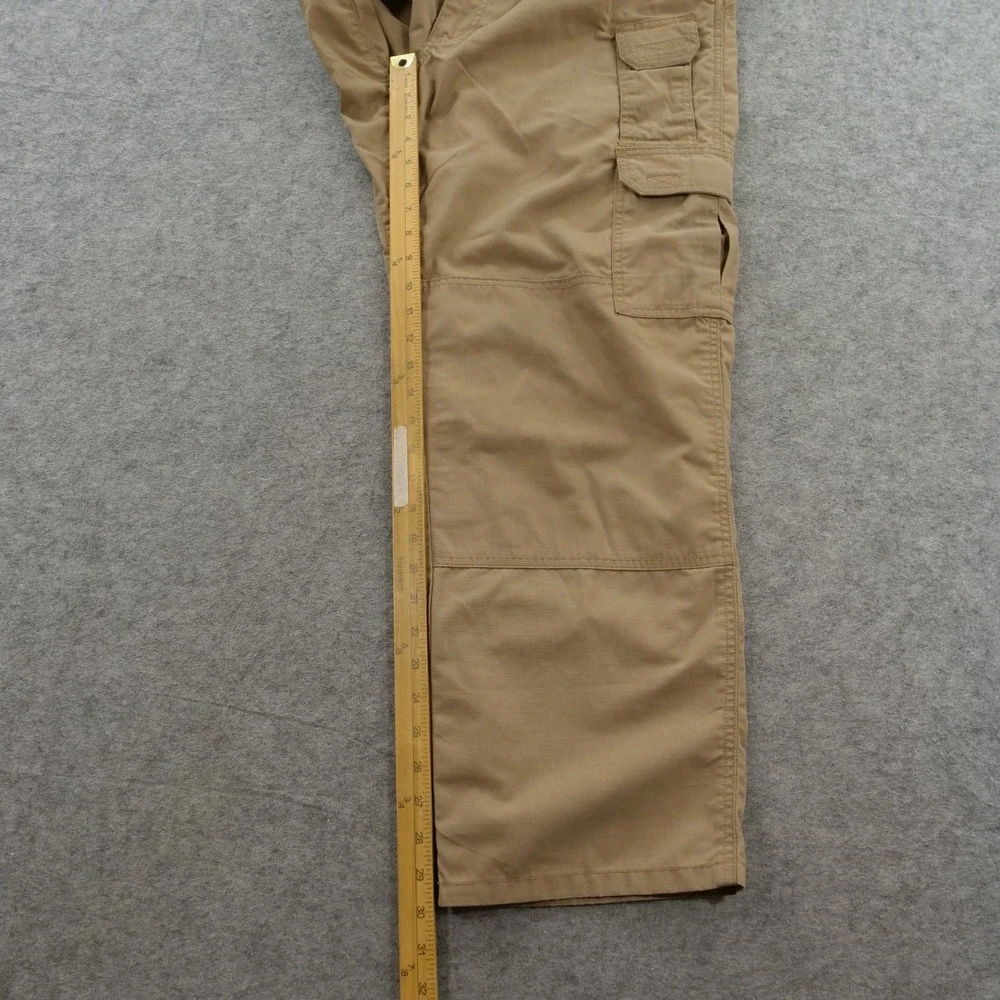 5.11 Tactical Series Pants Mens 36 Beige Cargo Utility Work Elastic Waist